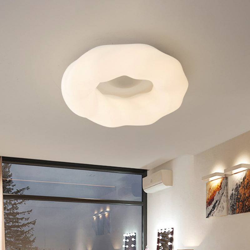 Cartoon Cloud Ceiling Mount Light Acrylic Corridor LED Flush Mounted Light Fixture in White/Blue/Coffee Clearhalo 'Ceiling Lights' 'Close To Ceiling Lights' 'Close to ceiling' 'Flush mount' Lighting' 1936251