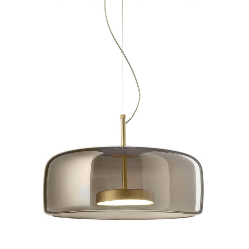 Bell/Drum Hanging Pendant Light Modern Smoke Grey/Coffee Glass Restaurant LED Suspension Lamp in Warm/White Light, 10"/15" W - Clearhalo - 'Ceiling Lights' - 'Glass shade' - 'Glass' - 'Modern Pendants' - 'Modern' - 'Pendant Lights' - 'Pendants' - Lighting' - 1937061