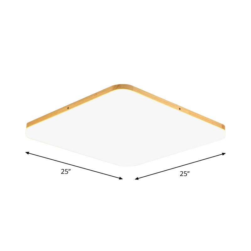 Thinnest Square/Rectangle Ceiling Light Simple Acrylic Living Room LED Flush Mounted Lamp in Beige, 13"/25"/37.5" Wide Clearhalo 'Ceiling Lights' 'Close To Ceiling Lights' 'Close to ceiling' 'Flush mount' Lighting' 1938051