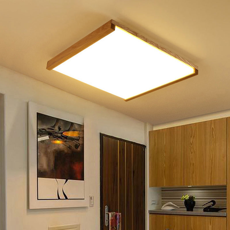 14.5"/25.5"/38" Wide Square Flushmount Nordic Acrylic Hotel Surface Mounted LED Ceiling Light in Warm/White Light Clearhalo 'Ceiling Lights' 'Close To Ceiling Lights' 'Close to ceiling' 'Flush mount' Lighting' 1938138