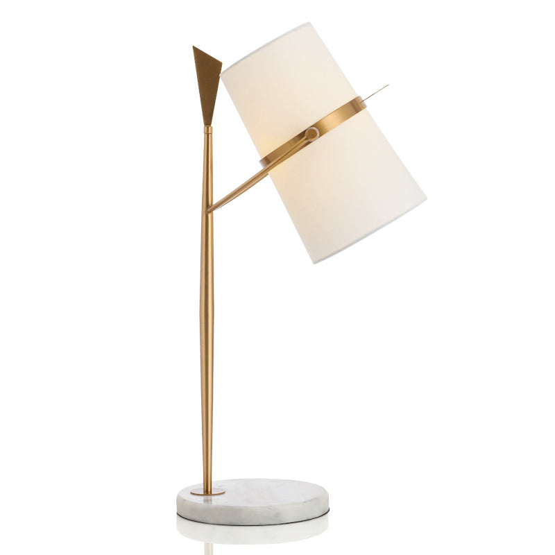Postmodern Single-Bulb Night Lamp Gold Cylinder/Ball/Tapered Plug-in Table Light with Frosted White/Clear Glass Shade Clearhalo 'Lamps' 'Table Lamps' Lighting' 1938330