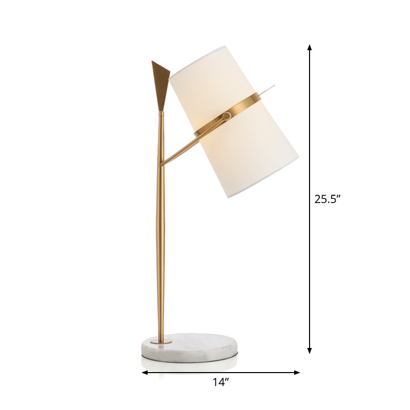 Postmodern Single-Bulb Night Lamp Gold Cylinder/Ball/Tapered Plug-in Table Light with Frosted White/Clear Glass Shade Clearhalo 'Lamps' 'Table Lamps' Lighting' 1938331