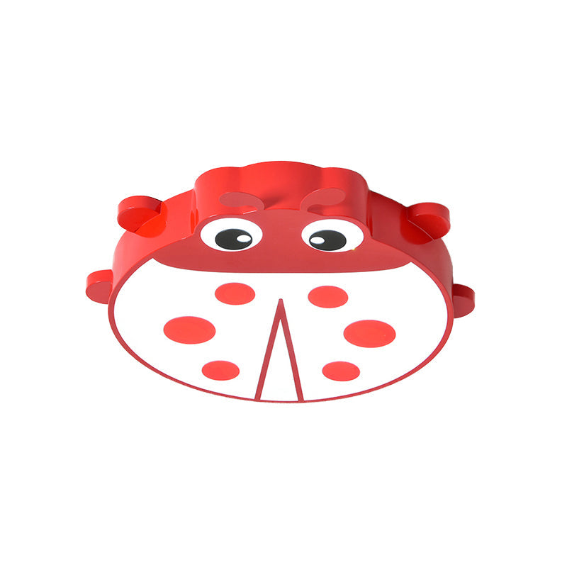 Cartoon Slim Ceiling Mount Light Ladybug Acrylic & Metal Ceiling Lamp for Baby Room Clearhalo 'Ceiling Lights' 'Close To Ceiling Lights' 'Close to ceiling' 'Flush mount' Lighting' 194027