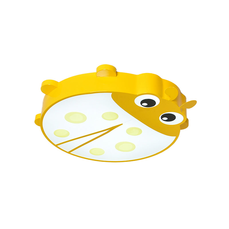 Cartoon Slim Ceiling Mount Light Ladybug Acrylic & Metal Ceiling Lamp for Baby Room Clearhalo 'Ceiling Lights' 'Close To Ceiling Lights' 'Close to ceiling' 'Flush mount' Lighting' 194033