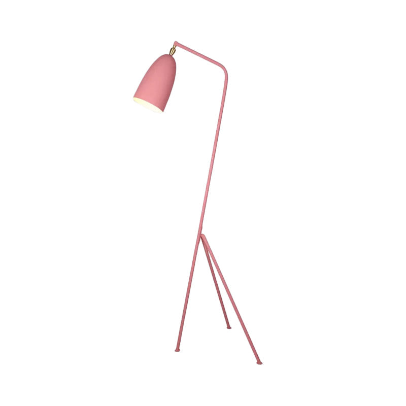 One Bulb Domed Shade Floor Light Macaron Loft Metal Floor Light with Candy Color for Meeting Room Clearhalo 'Floor Lamps' 'Lamps' Lighting' 194092