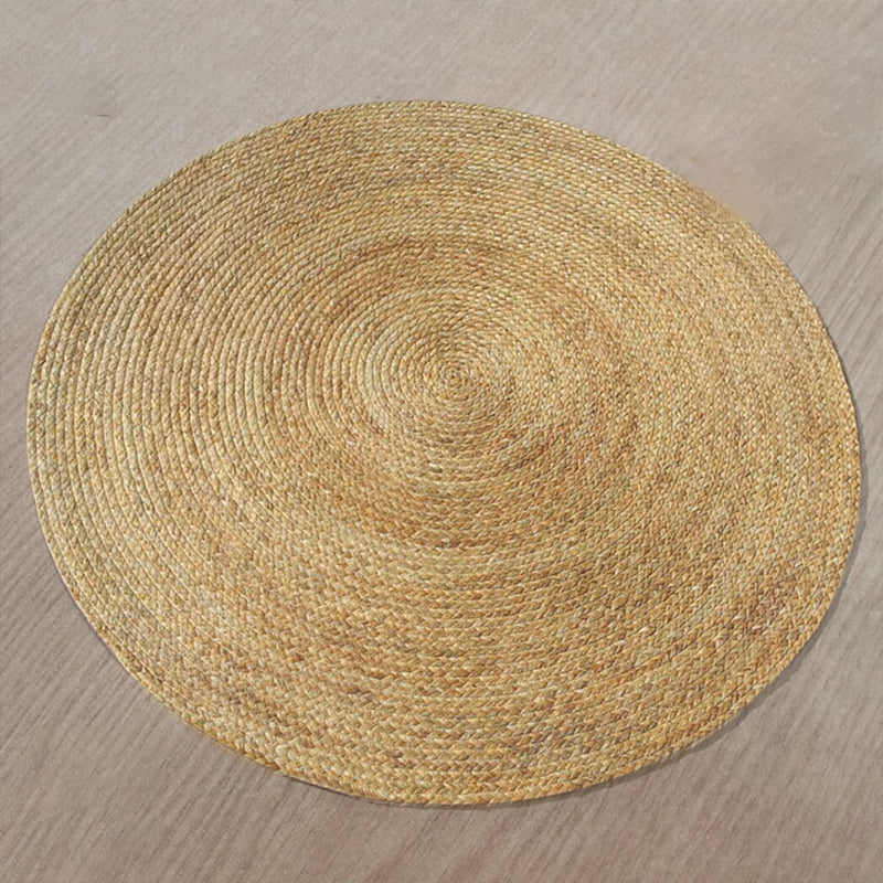 Khaki and Brown Plain Rug Sisal Rural Rug Pet Friendly Washable Non-Slip Area Rug for Living Room Brown Clearhalo 'Area Rug' 'Rug' 1947728