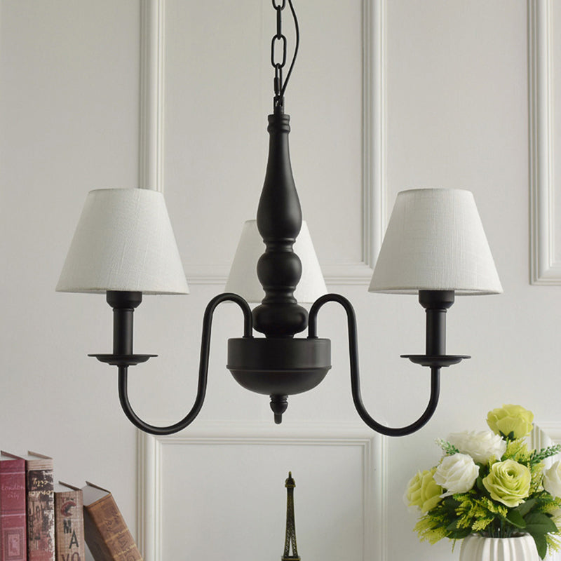 Three Lights Bucket Shade Chandelier Kids Metal Hanging Light for in Black for Kindergarten White Clearhalo 'Ceiling Lights' 'Chandeliers' Lighting' options 195442_fdfc9876-f4fd-4626-9aa0-ce439ef30dfc
