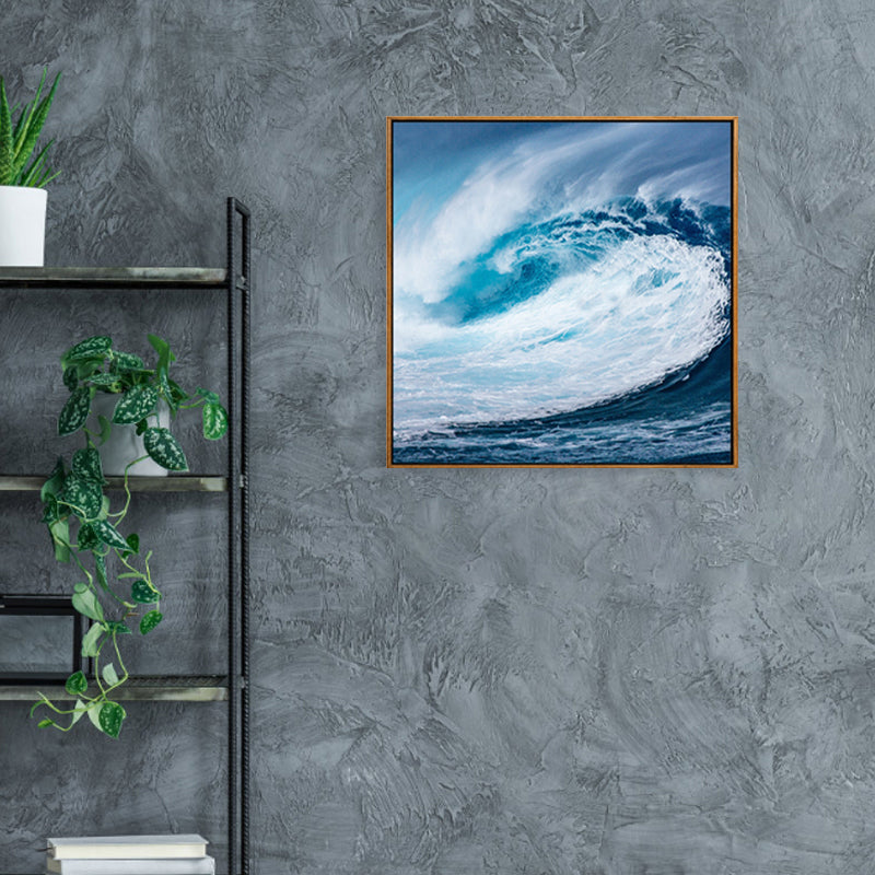 Soft Color Contemporary Wall Art Photo Vast Ocean View Canvas Print for Study Room Clearhalo 'Art Gallery' 'Canvas Art' 'Contemporary Art Gallery' 'Modern' Arts' 1956811