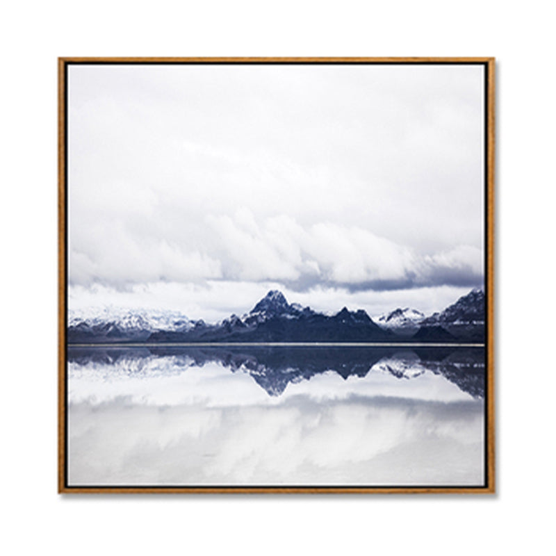 Soft Color Contemporary Wall Art Photo Vast Ocean View Canvas Print for Study Room Clearhalo 'Art Gallery' 'Canvas Art' 'Contemporary Art Gallery' 'Modern' Arts' 1956824