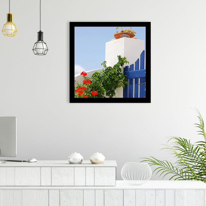 Light Color Architecture Art Print Landmark Global Inspired Textured Canvas for Sitting Room - Clearhalo - 'Arts' - 'Canvas Art' - 1956879