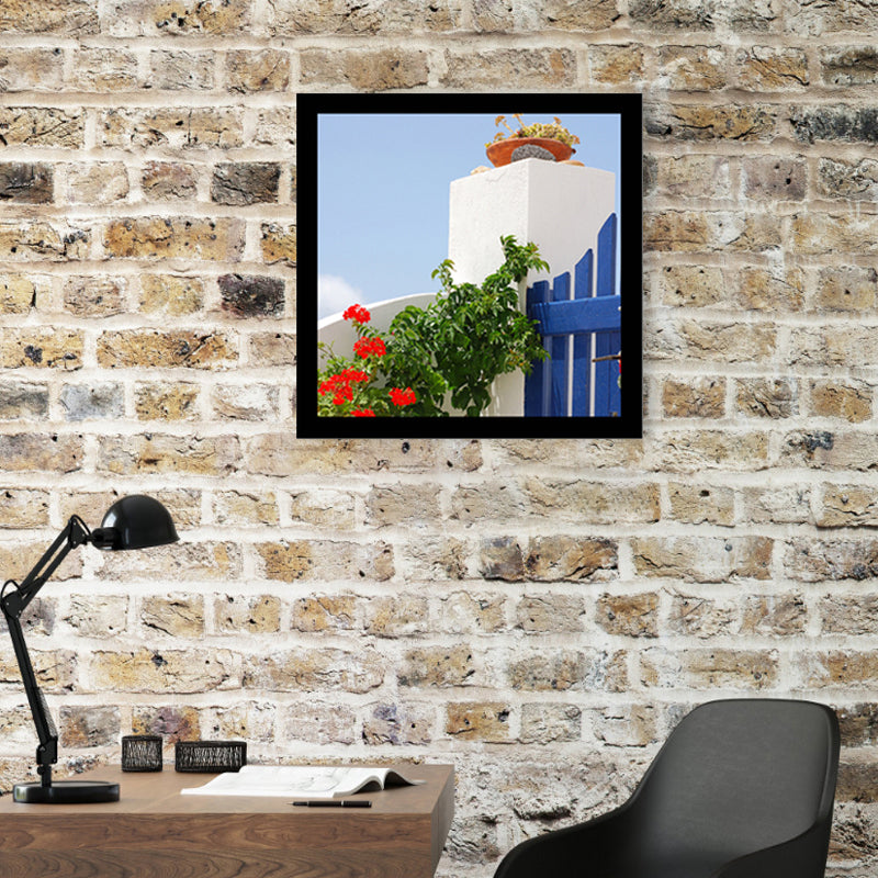 Light Color Architecture Art Print Landmark Global Inspired Textured Canvas for Sitting Room - Clearhalo - 'Arts' - 'Canvas Art' - 1956880
