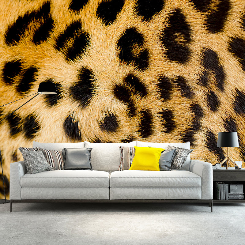 Full Size Photography Modern Mural Wallpaper with Animal Skin Pattern in Light Color Dark Brown Clearhalo 'Wall Decor' 'Wall Mural' 1957301