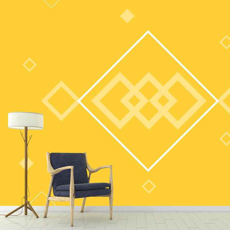 Novel Geometric Pattern Wall Mural Modern Non-Woven Textured Wall Decor in Soft Color Clearhalo 'Wall Decor' 'Wall Mural' 1957337