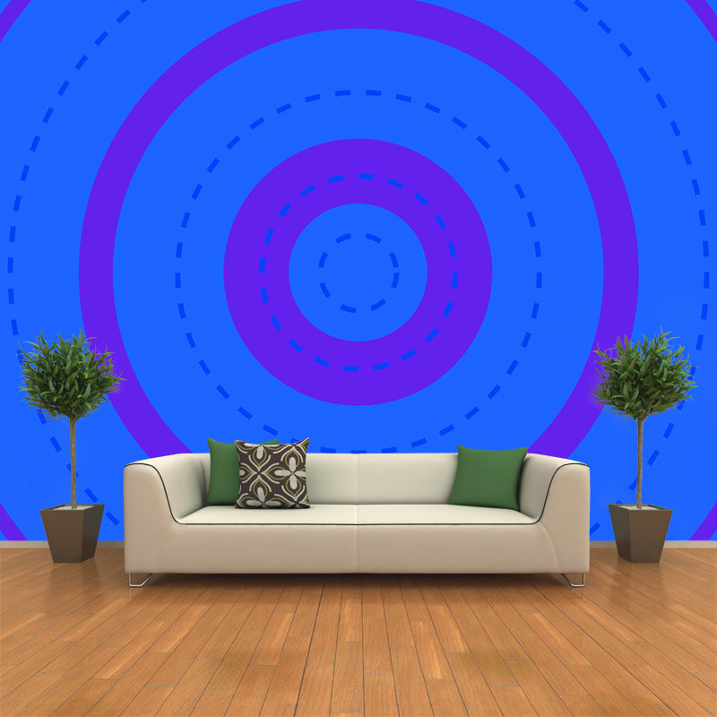 Novel Geometric Pattern Wall Mural Modern Non-Woven Textured Wall Decor in Soft Color Blue Clearhalo 'Wall Decor' 'Wall Mural' 1957346