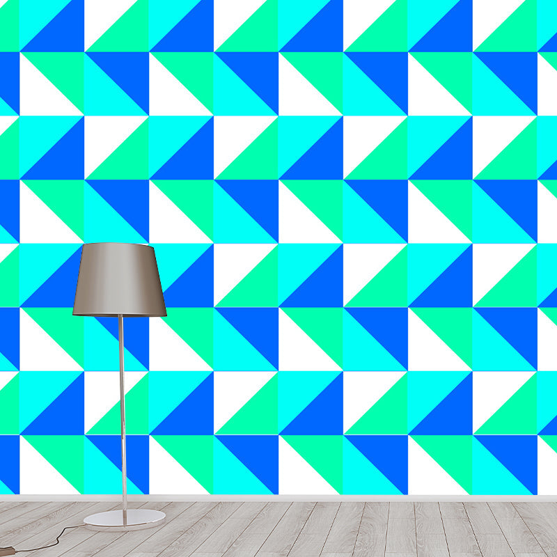 Fashionable Print Mural Decal Geometry Non-Woven Textured Wall Covering in Soft Color Clearhalo 'Wall Decor' 'Wall Mural' 1957412