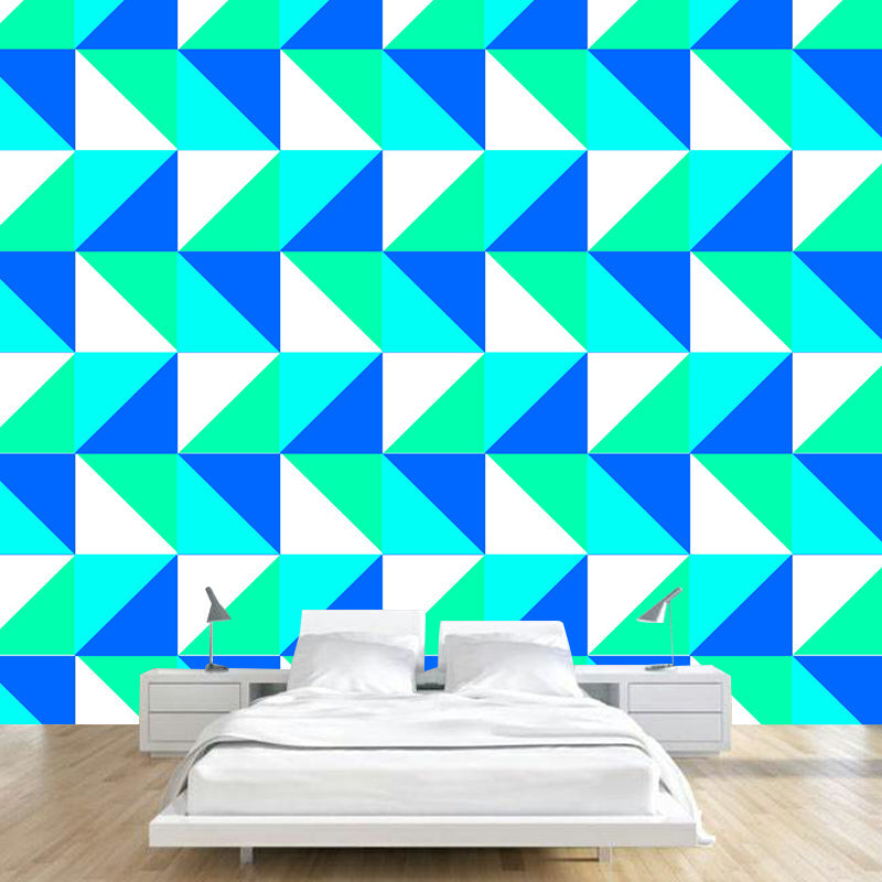 Fashionable Print Mural Decal Geometry Non-Woven Textured Wall Covering in Soft Color Clearhalo 'Wall Decor' 'Wall Mural' 1957413