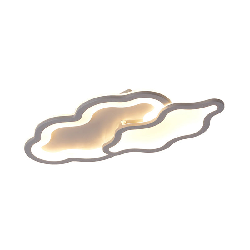 Kindergarten Cloud-Themed Ceiling Light Fixture Acrylic Simple Style in Grey Flush Mount Ceiling Light Clearhalo 'Ceiling Lights' 'Close To Ceiling Lights' 'Close to ceiling' 'Flush mount' Lighting' 195997