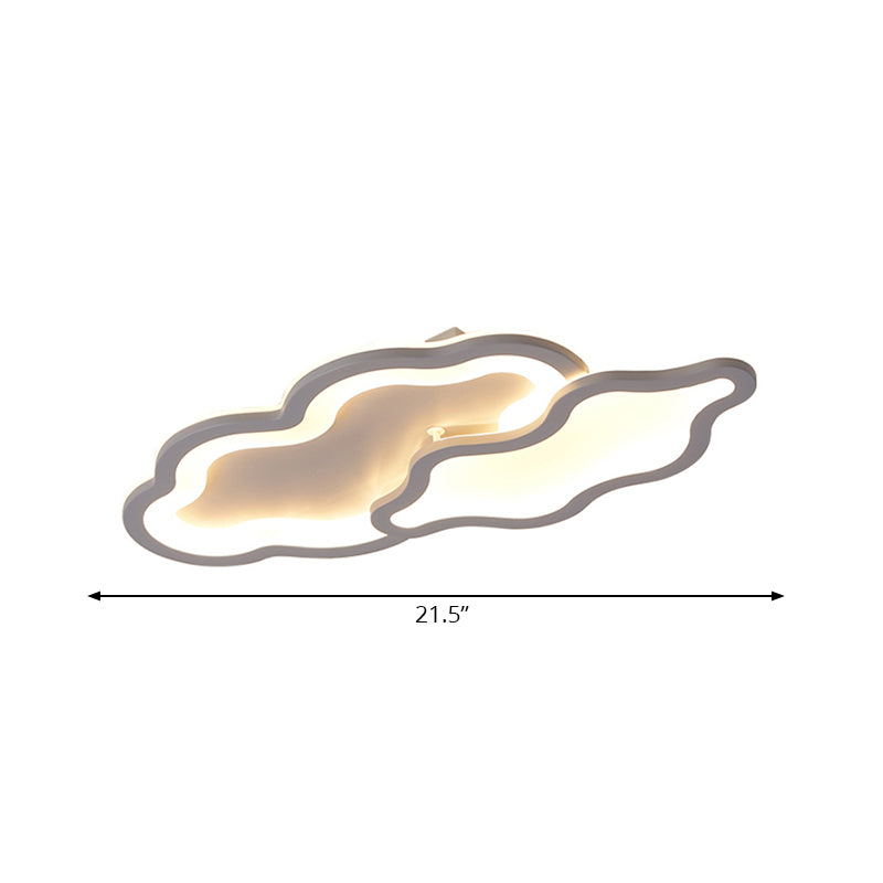 Kindergarten Cloud-Themed Ceiling Light Fixture Acrylic Simple Style in Grey Flush Mount Ceiling Light Clearhalo 'Ceiling Lights' 'Close To Ceiling Lights' 'Close to ceiling' 'Flush mount' Lighting' 195998