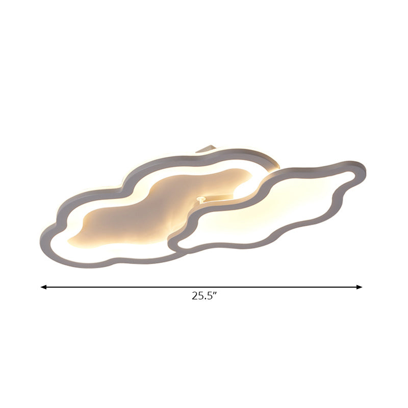Kindergarten Cloud-Themed Ceiling Light Fixture Acrylic Simple Style in Grey Flush Mount Ceiling Light Clearhalo 'Ceiling Lights' 'Close To Ceiling Lights' 'Close to ceiling' 'Flush mount' Lighting' 195999