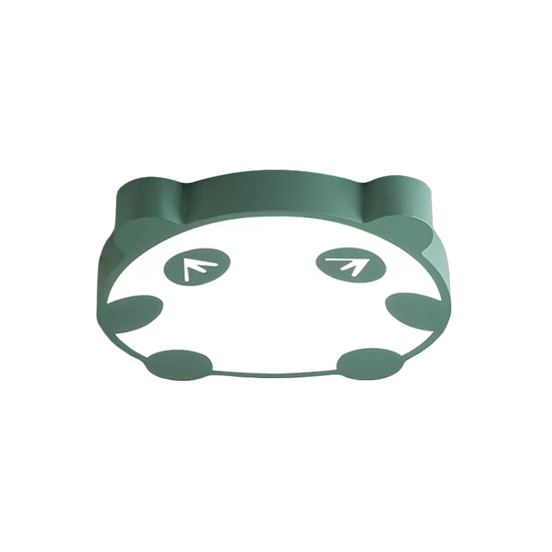 Acrylic Circle Panda Flush Mount Light Macaron Loft LED Ceiling Lamp for Kindergarten Clearhalo 'Ceiling Lights' 'Close To Ceiling Lights' 'Close to ceiling' 'Flush mount' Lighting' 196757