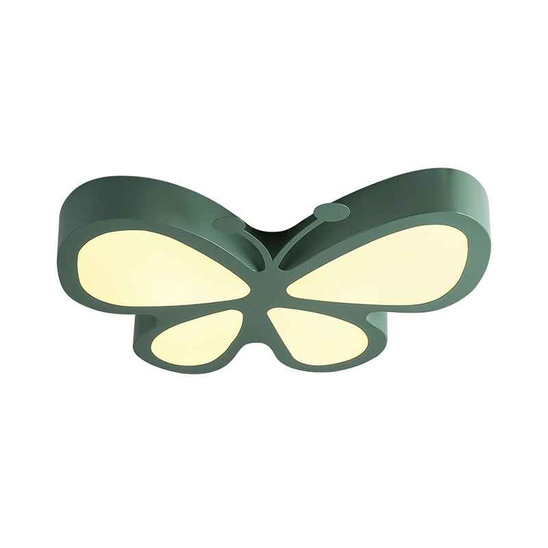 Butterfly Child Bedroom Ceiling Light Acrylic Metal Insect LED Flush Mount Light Clearhalo 'Ceiling Lights' 'Close To Ceiling Lights' 'Close to ceiling' 'Flush mount' Lighting' 196804