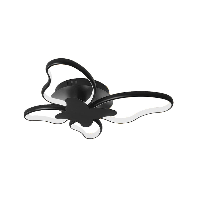 Bedroom Butterfly Shape LED Ceiling Light Acrylic Modern Flush Mount Ceiling Light Clearhalo 'Ceiling Lights' 'Close To Ceiling Lights' 'Close to ceiling' 'Semi-flushmount' Lighting' 196810