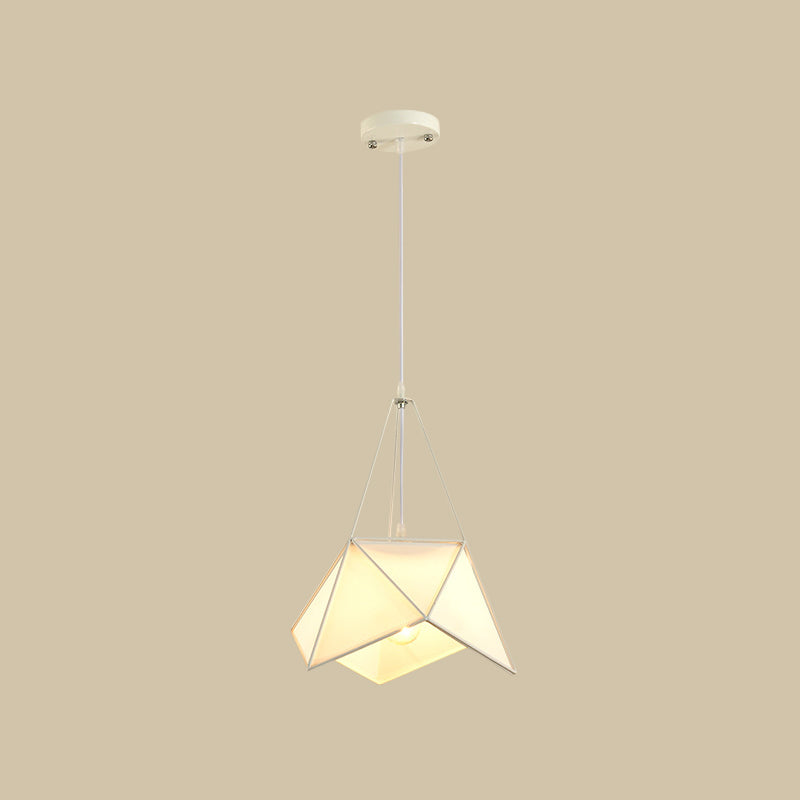 Fabric Flower Shaped Drop Pendant Farmhouse Single-Bulb Dining Room Hanging Light in Cage in Black/Gold/White Clearhalo 'Art Deco Pendants' 'Black' 'Cast Iron' 'Ceiling Lights' 'Ceramic' 'Crystal' 'Industrial Pendants' 'Industrial' 'Metal' 'Middle Century Pendants' 'Pendant Lights' 'Pendants' 'Rustic Pendants' 'Tiffany' Lighting' 1968242