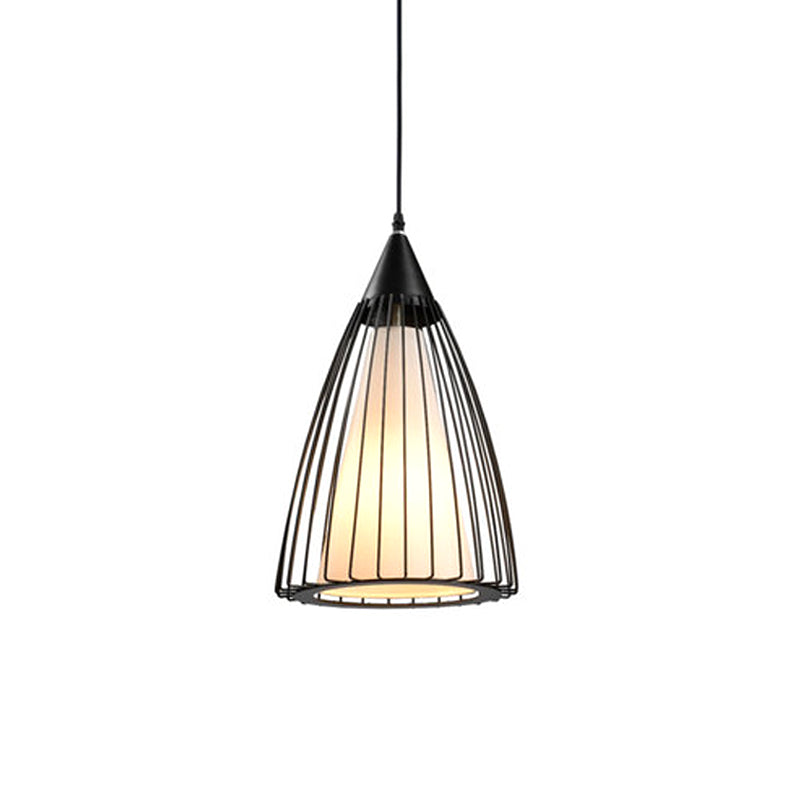 Rustic Cone/Oval/Globe Ceiling Hang Lamp 1 Light Iron Suspended Lighting Fixture in Black for Dining Room Clearhalo 'Art Deco Pendants' 'Black' 'Cast Iron' 'Ceiling Lights' 'Ceramic' 'Crystal' 'Industrial Pendants' 'Industrial' 'Metal' 'Middle Century Pendants' 'Pendant Lights' 'Pendants' 'Rustic Pendants' 'Tiffany' Lighting' 1968251