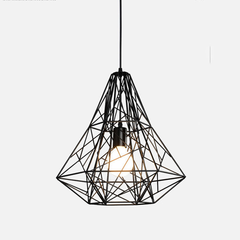 Rustic Cone/Oval/Globe Ceiling Hang Lamp 1 Light Iron Suspended Lighting Fixture in Black for Dining Room Clearhalo 'Art Deco Pendants' 'Black' 'Cast Iron' 'Ceiling Lights' 'Ceramic' 'Crystal' 'Industrial Pendants' 'Industrial' 'Metal' 'Middle Century Pendants' 'Pendant Lights' 'Pendants' 'Rustic Pendants' 'Tiffany' Lighting' 1968255