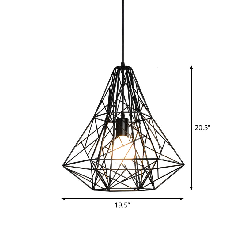 Rustic Cone/Oval/Globe Ceiling Hang Lamp 1 Light Iron Suspended Lighting Fixture in Black for Dining Room Clearhalo 'Art Deco Pendants' 'Black' 'Cast Iron' 'Ceiling Lights' 'Ceramic' 'Crystal' 'Industrial Pendants' 'Industrial' 'Metal' 'Middle Century Pendants' 'Pendant Lights' 'Pendants' 'Rustic Pendants' 'Tiffany' Lighting' 1968256