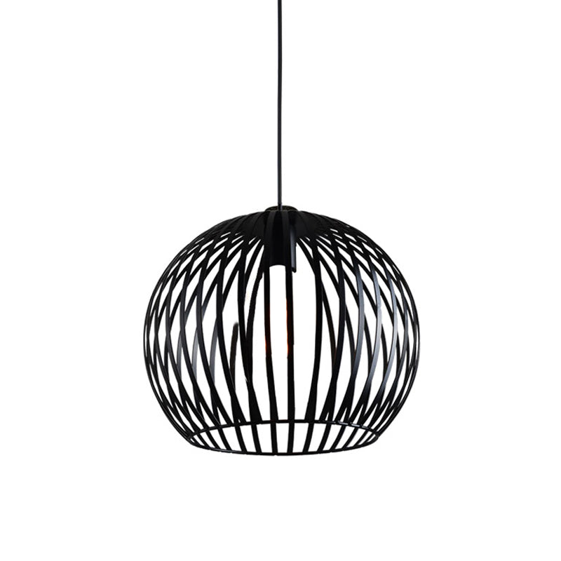 Rustic Cone/Oval/Globe Ceiling Hang Lamp 1 Light Iron Suspended Lighting Fixture in Black for Dining Room Black Oval Clearhalo 'Art Deco Pendants' 'Black' 'Cast Iron' 'Ceiling Lights' 'Ceramic' 'Crystal' 'Industrial Pendants' 'Industrial' 'Metal' 'Middle Century Pendants' 'Pendant Lights' 'Pendants' 'Rustic Pendants' 'Tiffany' Lighting' 1968260