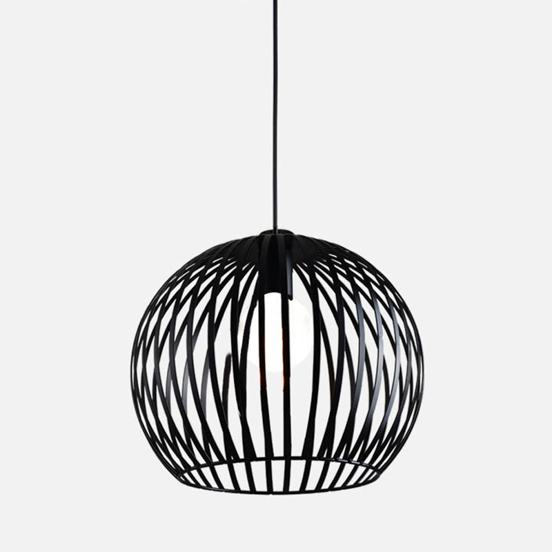 Rustic Cone/Oval/Globe Ceiling Hang Lamp 1 Light Iron Suspended Lighting Fixture in Black for Dining Room Clearhalo 'Art Deco Pendants' 'Black' 'Cast Iron' 'Ceiling Lights' 'Ceramic' 'Crystal' 'Industrial Pendants' 'Industrial' 'Metal' 'Middle Century Pendants' 'Pendant Lights' 'Pendants' 'Rustic Pendants' 'Tiffany' Lighting' 1968261