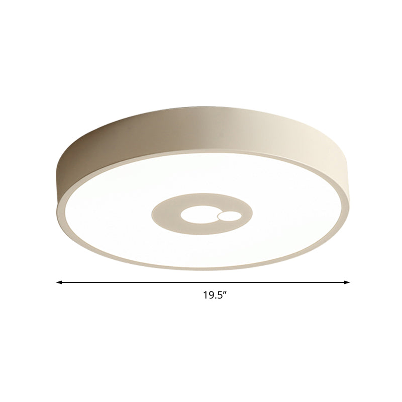 White Round LED Flush Mount Light with Snowman Contemporary Acrylic Ceiling Lamp for Kid Bedroom Clearhalo 'Ceiling Lights' 'Close To Ceiling Lights' 'Close to ceiling' 'Flush mount' Lighting' 196999