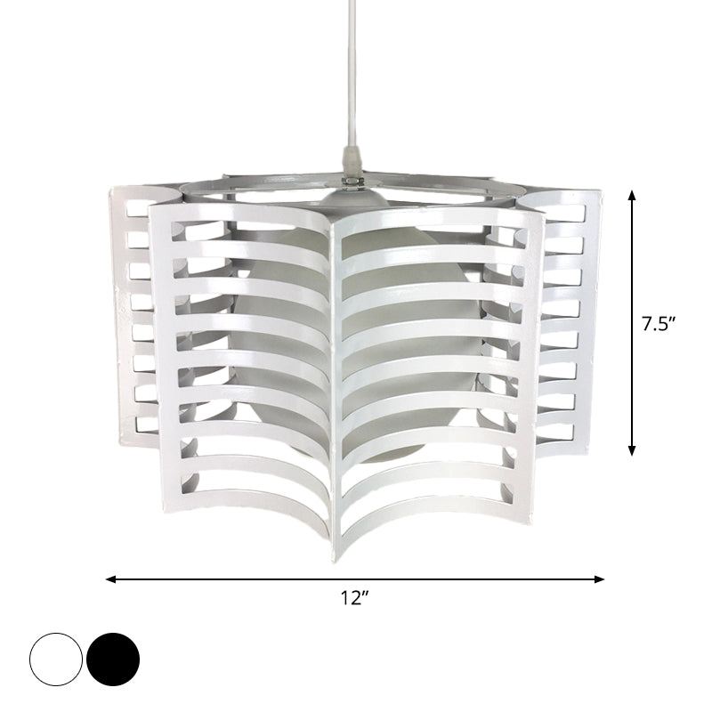 Black/White 1 Head Hanging Light Loft Metal Spring/Ova/Octagon Ceiling Pendant with Inner Globe Opal Glass Shade Clearhalo 'Art Deco Pendants' 'Black' 'Cast Iron' 'Ceiling Lights' 'Ceramic' 'Crystal' 'Industrial Pendants' 'Industrial' 'Metal' 'Middle Century Pendants' 'Pendant Lights' 'Pendants' 'Rustic Pendants' 'Tiffany' Lighting' 1971173