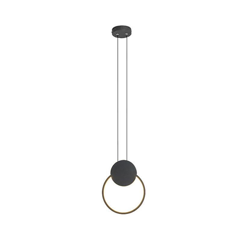 Oval/Round/Square Pendant Lighting Minimalism Acrylic Living Room LED Hanging Ceiling Light in Black/White Clearhalo 'Ceiling Lights' 'Modern Pendants' 'Modern' 'Pendant Lights' 'Pendants' Lighting' 1971518
