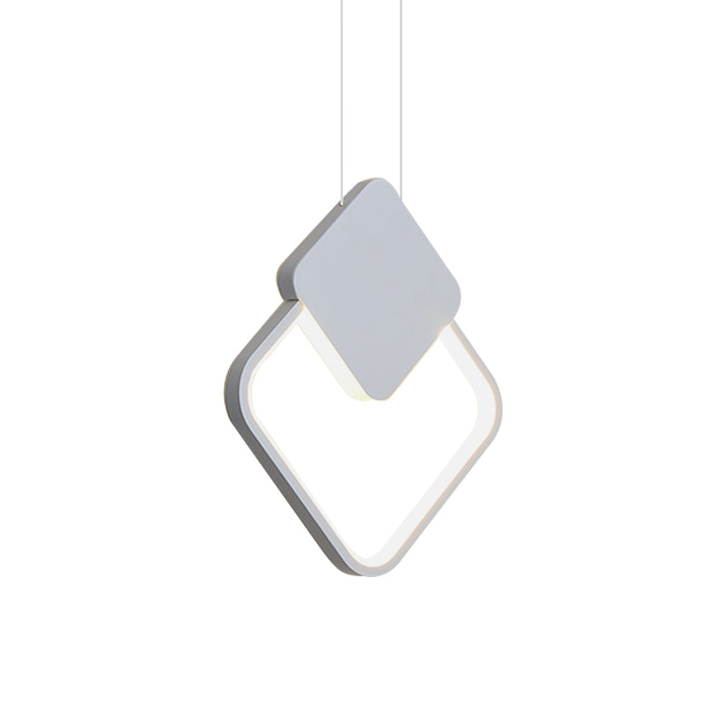 Oval/Round/Square Pendant Lighting Minimalism Acrylic Living Room LED Hanging Ceiling Light in Black/White Clearhalo 'Ceiling Lights' 'Modern Pendants' 'Modern' 'Pendant Lights' 'Pendants' Lighting' 1971521