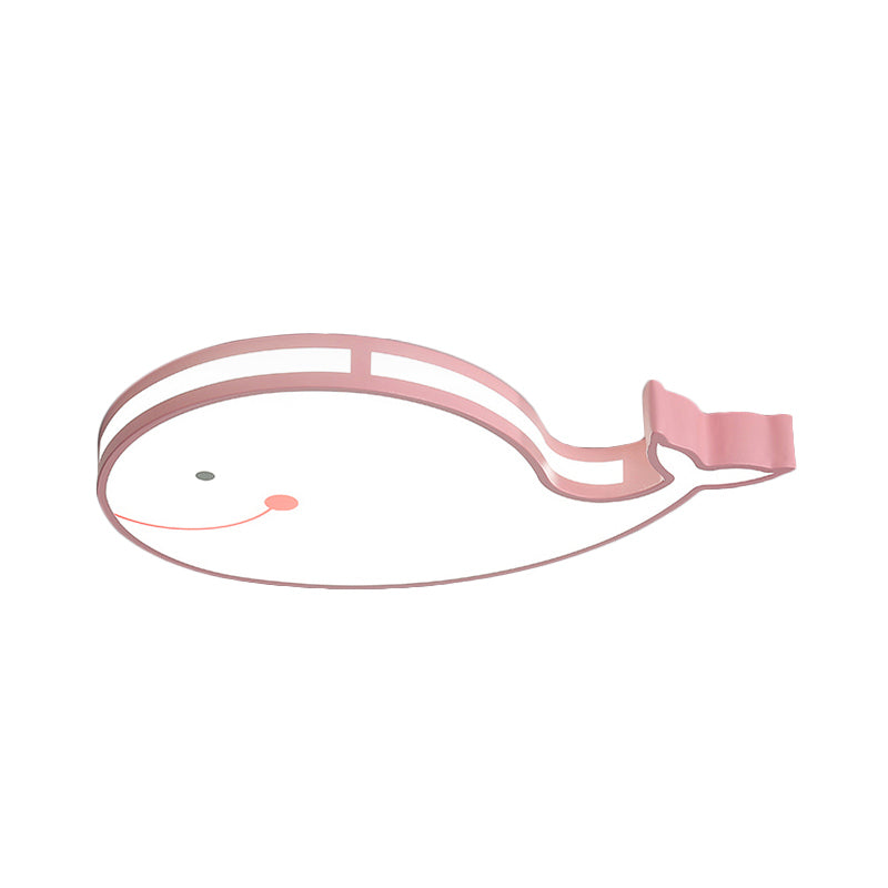 Whale Baby Bedroom Ceiling Light Acrylic Lovely Cartoon LED Flush Mount Ceiling Light Clearhalo 'Ceiling Lights' 'Close To Ceiling Lights' 'Close to ceiling' 'Flush mount' Lighting' 197246