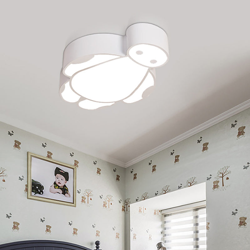 Acrylic Cartoon Flush Mount Ceiling Light Man Modern Ceiling Light Fixture in White for Living Room White Clearhalo 'Ceiling Lights' 'Close To Ceiling Lights' 'Close to ceiling' 'Flush mount' Lighting' 197377
