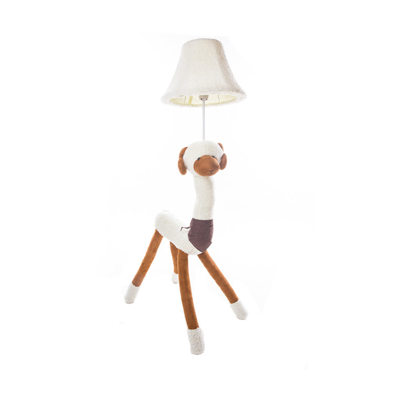 White Doggy Floor Light Single Light Animal Fabric Floor Lamp for Book Shop Restaurant Clearhalo 'Floor Lamps' 'Lamps' Lighting' 198057
