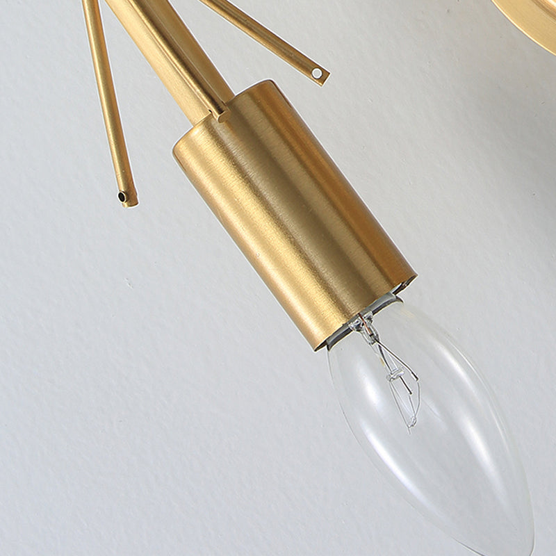 Modernism Branch Wall Light Fixture Metal 2-Head Bedroom Sconce Lighting in Brass with White/Pink/Blue Crystal Deco Clearhalo 'Wall Lamps & Sconces' 'Wall Lights' Lighting' 1981702