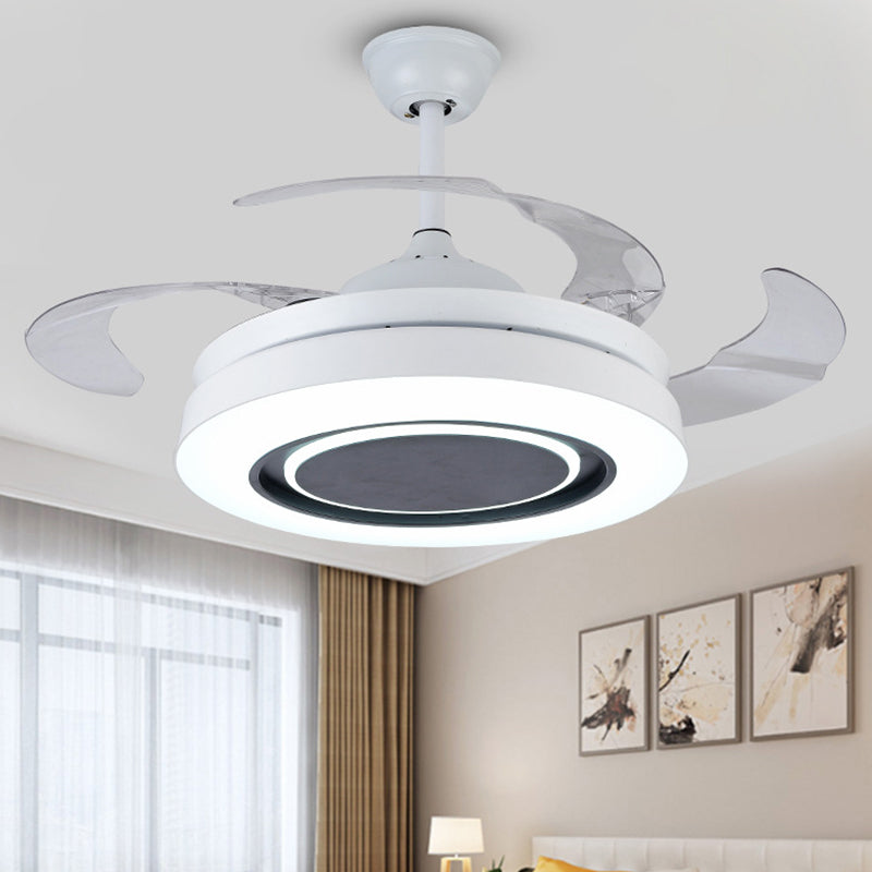 White Round Semi-Flush Mount Nordic 19