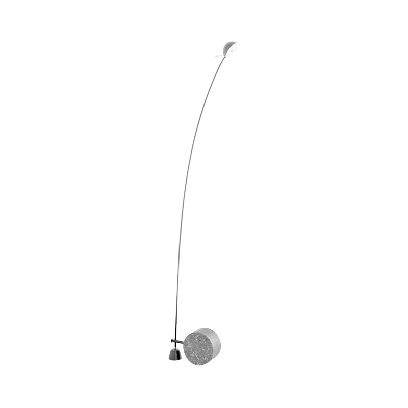 Linear/Capsule/Arch Floor Light Designer Metal Single-Bulb Living Room Standing Lamp in Black Black H Clearhalo 'Floor Lamps' 'Lamps' Lighting' 1983640