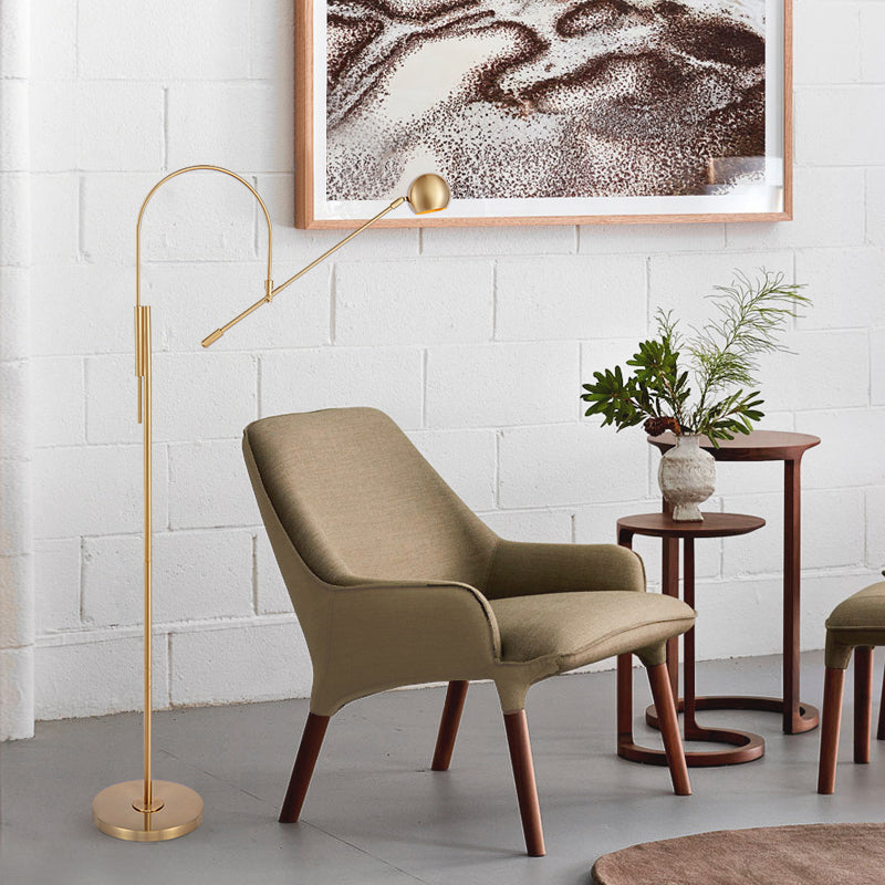 Linear/Capsule/Arch Floor Light Designer Metal Single-Bulb Living Room Standing Lamp in Black Black E Clearhalo 'Floor Lamps' 'Lamps' Lighting' 1983650