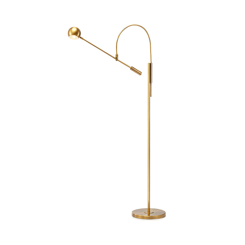 Linear/Capsule/Arch Floor Light Designer Metal Single-Bulb Living Room Standing Lamp in Black Clearhalo 'Floor Lamps' 'Lamps' Lighting' 1983653