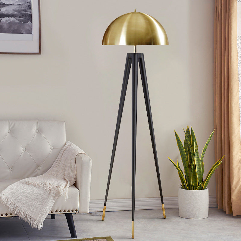 Linear/Capsule/Arch Floor Light Designer Metal Single-Bulb Living Room Standing Lamp in Black Black B Clearhalo 'Floor Lamps' 'Lamps' Lighting' 1983664
