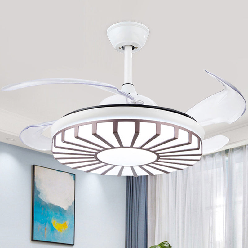 Sputnik Bedroom 4 Blades Hanging Fan Light Metal 19