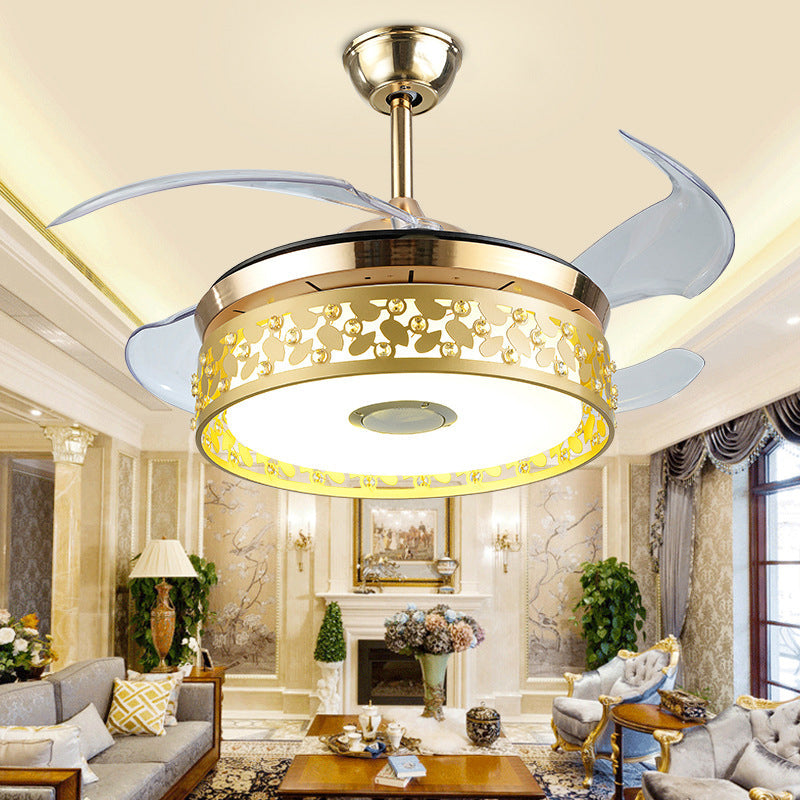 Hollow-out Circular Pendant Fan Light Nordic Metal 19