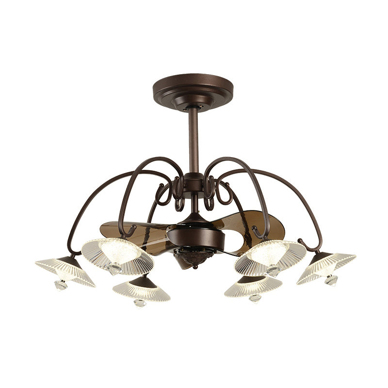 3-Blade Metal Geometry Semi Flush Mount Modernism 26