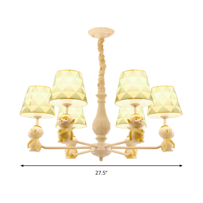Fabric Tapered Shade Hanging Lights Nordic Hanging Pendant Lights in Yellow for Living Room Clearhalo 'Ceiling Lights' 'Chandeliers' Lighting' options 198486