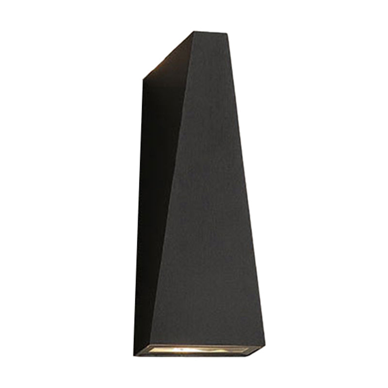 Cube/Triangle/Cylinder Wall Lamp Fixture Nordic Metal Black Up and Down LED Wall Sconce for Outdoor Clearhalo 'Cast Iron' 'Glass' 'Industrial' 'Modern wall lights' 'Modern' 'Tiffany' 'Traditional wall lights' 'Wall Lamps & Sconces' 'Wall Lights' Lighting' 1985521